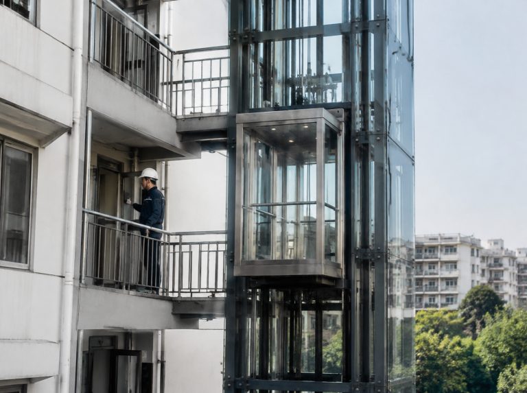 延安旧楼加建观光电梯